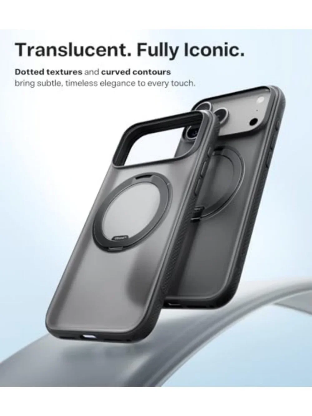 360 Magnetic Stand Case for iPhone 17 Pro - Obsidian Black, Durable & Stylish